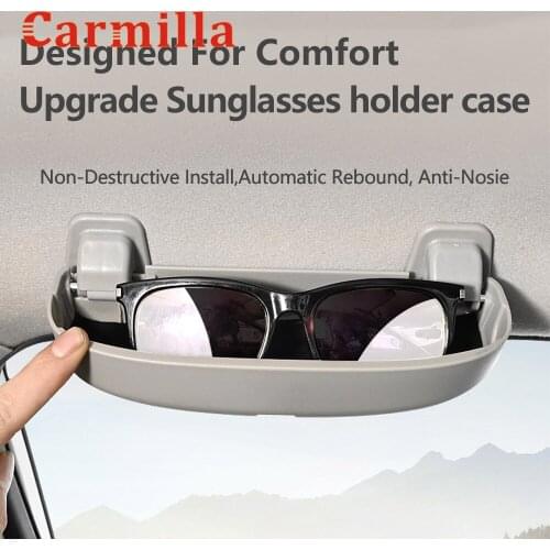 Carmilla Car Sunglasses Holder Glasses Case Cage Storage Box for Mitsubishi ASX VW Golf Audi A6 Honda Toyota RAV4 Nissan Qashqai