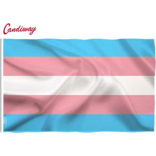 90 x 150cm Transgender rainbow flag banner of peace banner flag Home Furnishing decorative polyester NN142