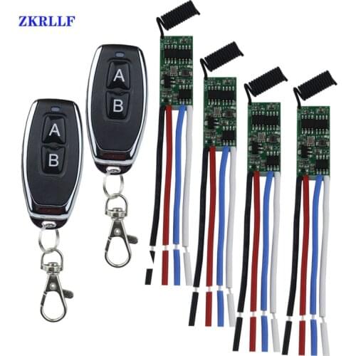 433mhz Wireless Remote Control Switch Rf Transmitter Receiver 3.6v 7.4v 12v 1CH Motor Forward Reverse Steering Controller Module