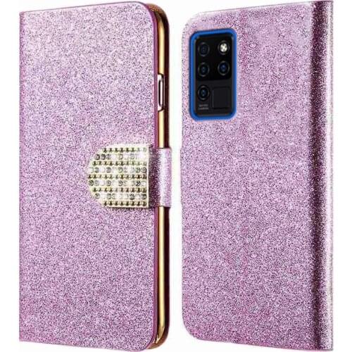 Glitter Diamond Leather Flip Case Cover For Smartphone Oukitel C21 Pro Funda Kickstand Coque For Carcasas OUKITEL C21 Mujer etui