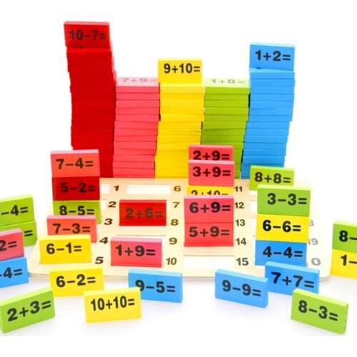 Montessori Educational Toy Wooden Math Toys for Children Mathematics Domino 3-4-5-6-7-8 Years Old Game Funny Gifts Kids