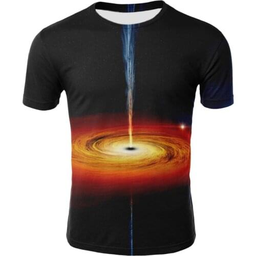 Male Tshirt New Pattern Fashion Starry Sky T-shirt Short Sleeve Male 3D Printing Round Collar Leisure Free delivery 3D Tshirt