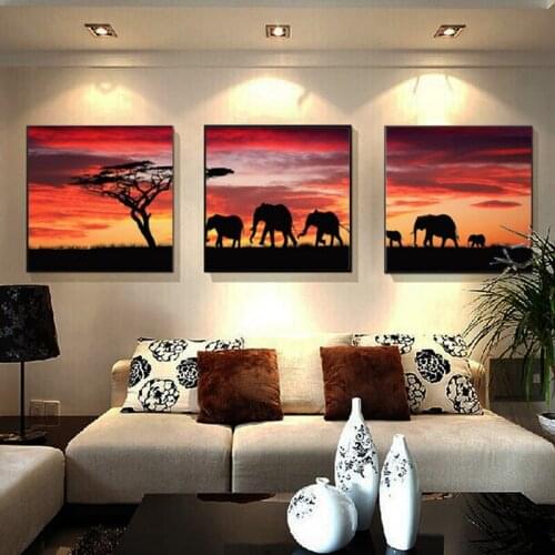 3pcs Animal elephant icons Diamond embroidery 5D cross stitch kits square Round diamond mosaic diy diamond painting setsZP-3740
