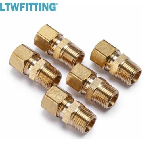 LTWFITTING 1/2" OD x 3/8" Male NPT Compression Connector,BRASS COMPRESSION FITTING