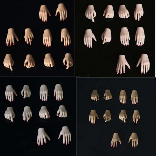 Mnotht 5 Pair Hands Model 1/6 Scale Female Soldier Inclusion body Replaceable hand type for 12in Phicen JIAOUL Body Model Toy