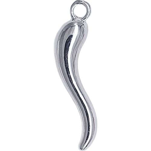 Fashionable smooth 3D gold Italy Angle horn metal pendant outdoor leisure and lucky charm jewelry DIY