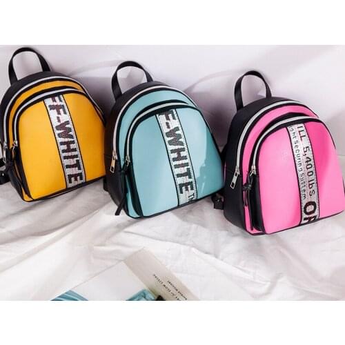 Fashion Joint Lettered Webbing Backpack Multi-functional Small Bookbag Single-shoulder Bag for Women Shoulder Mini Bag