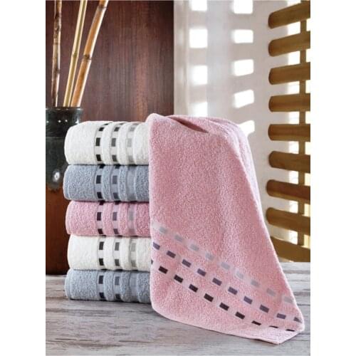 Pattern Pink-Blue-White 6Lı Towel Set 50x90Cm Suction Power Is Easy To Clean Dry Quickly quality Product Turkish Hand Sauna Accessories Sets Face Designer Luxury For Adults Spa