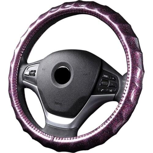 New Car Steering Wheel Cover Woman Lovely Summer Bling Bling Wave Cover fit for BMW Volkswagen Universal for Cars