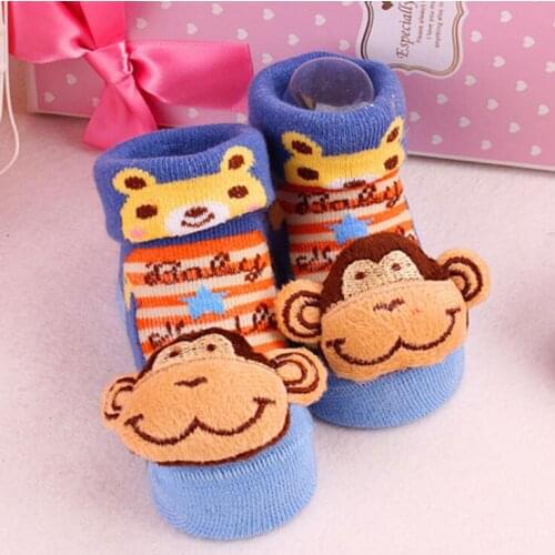 Infant Cotton Socks Baby Girl Boy Anti Slip Cartoon Kids Toddlers Autumn Spring Animal Newborn with Bells being stuff