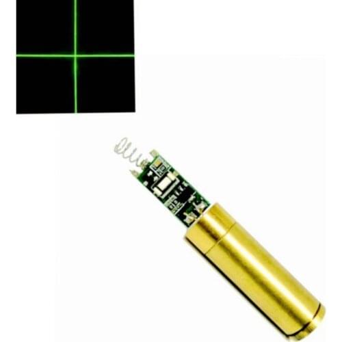 Industrial Lab Green Laser Diode Module 532nm 20mW Cross Shape Brass Host with Driver Board 3.7V-4.2V
