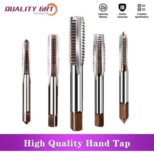 Q.Grt 2pcs Hss Right Hand Tap Drill Screw Thread Metric Plug Taps M2 M3 M4 M5 M6 M8 M10 M12 M16 M20 Metal thread taps