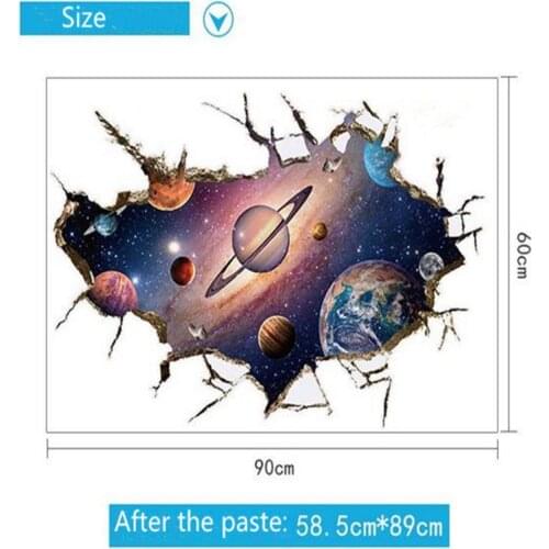 Cartoon PVC sticker DIY wallpaper self-adhesive purple starry sky corridor staircase bedroom decoration wall sticker