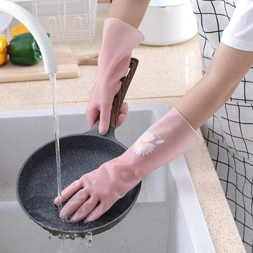 Daisy Nitrile Silicone Gloves Utility Latex Work Gloves For kitchen Bathroom Household Ceaning Gadget Wash Dishes Rubber Gloves