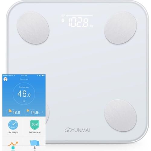 YUNMAI Mini 2 Body Fat Monitor weigh Balance Smart Body Fat Scale Intelligent Data Analysis APP Control Digital Weighing Tool