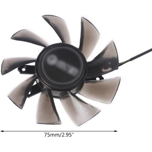 1XCB 2Pcs 75mm/2.95in T129215BU 4Pin 12V 0.50A VGA Fan Graphics Card Cooling Fan for GALAX GTX 1060 KFA2 GTX 1060 Fan