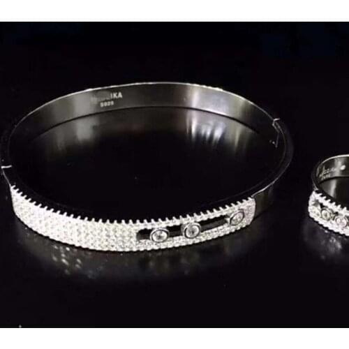 Xa436 Luxury shine Designer Fashion 925 Sterling Silver wedding party Jewelry zirconia, aaa1