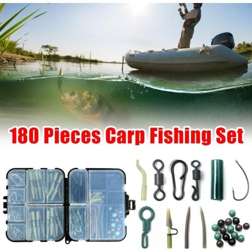 180pcs/box Fishing Accessories Kit Lead Clip Carp Fishing Set with Pins Safety Carp Tackle Accessories Fishing Accessories
