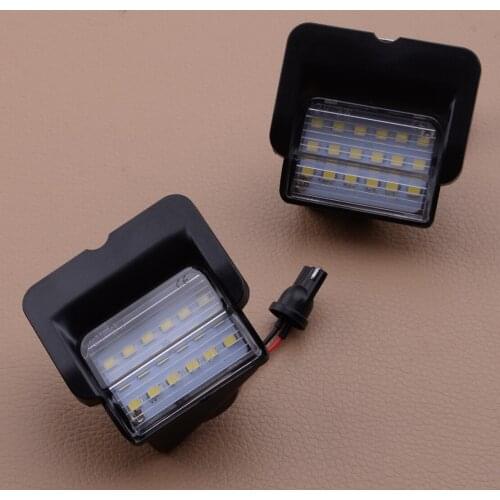 2pcs Car LED Rear License Plate Number Lamp Light 5.3x4.9x3.4cm Fit For VW Polo MK3 6N Hatchback 1994 1995 1996 1997 1998 1999