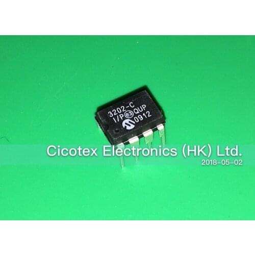 5pcs/lot MCP3202-CI/P DIP8 3202-CI/P IC ADC 12BIT DUAL CHAN 8DIP 3202-C I/P