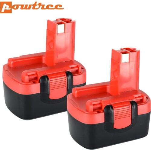 Powtree 2 PCs 14.4V 3500mAh For Bosch BAT038 BAT040 Recharge Battery Power Tool Battery Cordless Drill Replacement for 3660CK