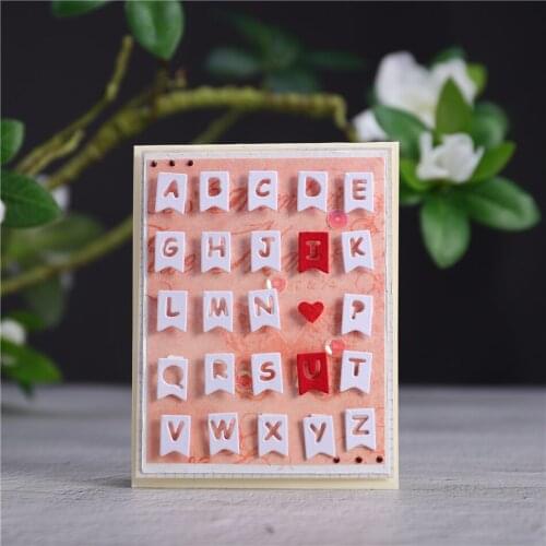 YaMinSanNiO 26 Alphabet Dies Number Metal Cutting Dies for Card Making Scrapbooking Die Embossing Cuts Stencil Craft Template