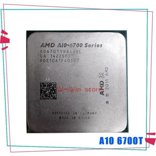 AMD A10-Series A10-6700 Series A10-6700T A10 6700T A10 6700T 2.5 GHz Quad-Core CPU Processor AD670TYHA44HL Socket FM2