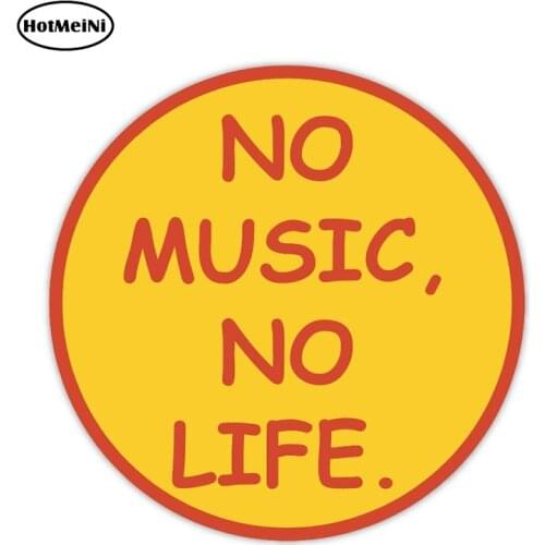 HotMeiNi 12cm X 12cm Car Sticker No Music No Life Sticker Decal Funny Car Styling Sticker Waterproof Auto Motor Decor Graphics