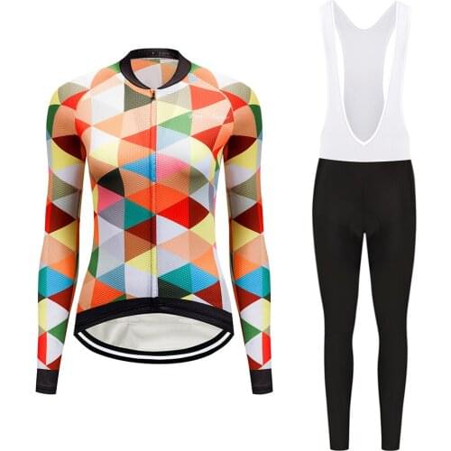 Free Shipping Women Cycling Jersey Set 2021 Road Bike Clothing Female Bicycle Clothes BIB Pants Maillot Mtb Kit Dress Suit Wear
