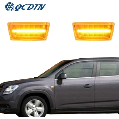 QCDIN For Chevrolet Aveo T300 Side Marker Light Turn Signal Light For Cruze J300 J305 J308 Orlando J309 Cadillac BLS/CTS