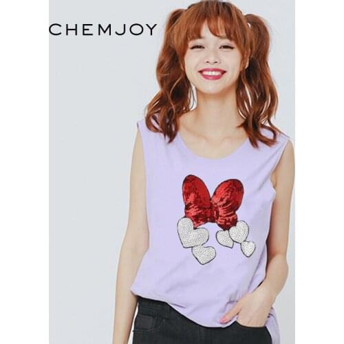 Large Bow Heart Sequins Patch for Clothes Sewing on Sequin Motif Appliques T-shirt Jacket Patches DIY Applications for Clothing