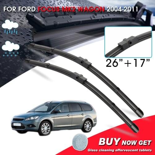 BROSHOO Car Window Windshield Wipers Blade For Ford FOCUS MK2 Wagon 26"+17" LHD&RHD Car Model Year 2004-2011 Auto Accessories