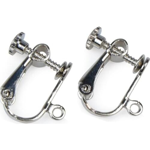Chanfar 10pairs/lot Screw Earring Clip DIY Jewelry Earring Findings Accessories For Women Non Piercing Adjustable Earring Wire