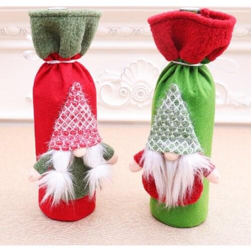 Wine Bottle Cover Eco-friendly Cartoon Shape Cloth Red Wine Bottle Bag Supplies for Restaurant