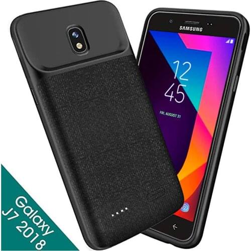 For Samsung Galaxy J7 2018 Battery Case 5000mAh For Galaxy J7 Refine Charger Case for Galaxy J7V 2018 for Galaxy J7 Star black