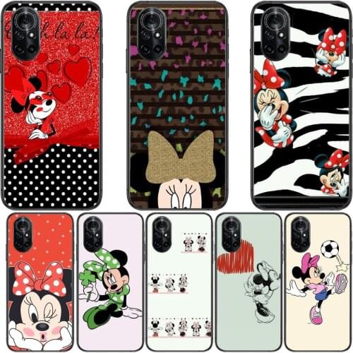 Minnie Mouse Hot Sale Clear Phone Case For Huawei Honor 20 10 9 8A 7 5T X Pro Lite 5G Black Etui Coque Hoesjes Comic Fash desi