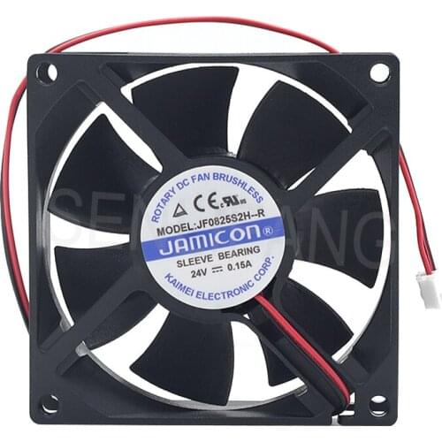 For Jamicon 8025 8CM inverter silent fan 24V 0.15A JF0825S2H-R