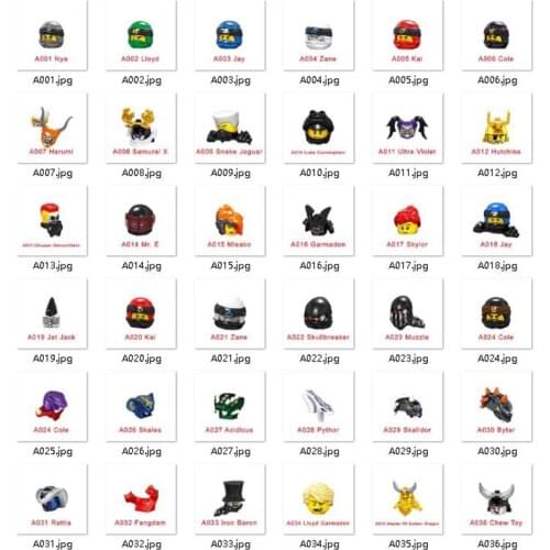 Ninja Bricks Skeleton Soldiers Snakes Samurai Movie Series Action Figures Heads Accessories Building Blocks The First Picture