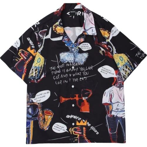 Hawaiian Shirt Men Vintage Street Summer Polo Shirts Holiday Beach Shirts for Men