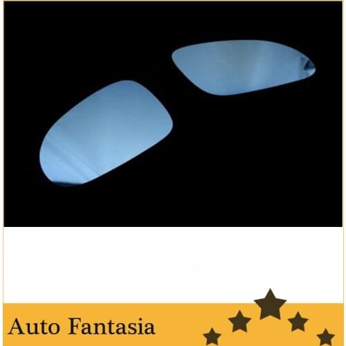Blue Tinted Aspherical Side Mirror Glass for Volkswagen Golf MK5-free shipping