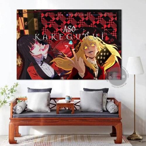 Canvas Anime Jabami Yumeko kakegurui Pictures Home Decoration Paintings Poster HD Prints Wall Art Modular Living Room
