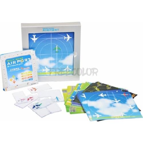 IQ Puzzle Airport Toy Logical Thinking Board Games 48 Challenge With Solution Family Kids Toys Jouet Enfant Intelligent