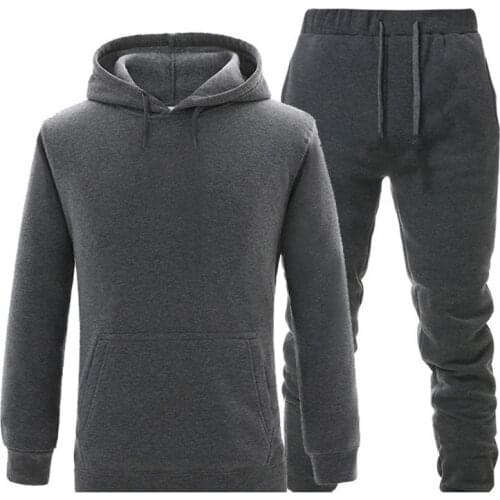 New Hoodies Set tracksuit men Fleece Warm Sweatshirt print Jogging Homme tracksuit survetement homme Two Piece Set Top And Pants