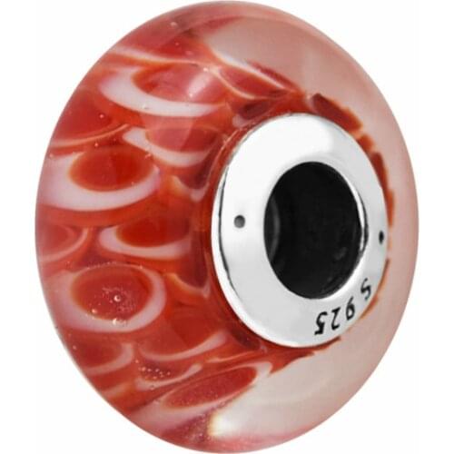 Mandy Red And White Asian Handmade Jewelry Crystal Account DIY Silver 925 Original Beads Tourmaline