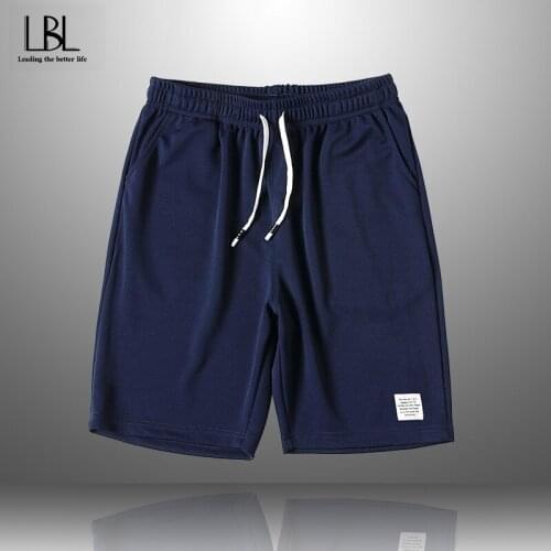 Summer Mens Shorts Casual Cropped Trousers Male Breathable Sports Shorts Loose Straight Pants Cotton Short Pants New Fashion