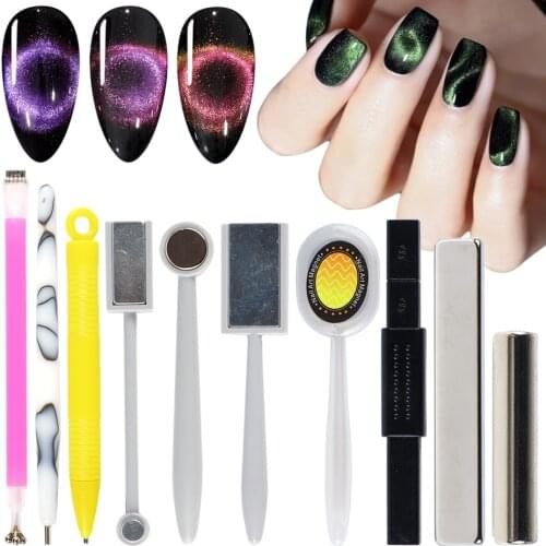 Nail Art Magnet Stick Board Strong Magetic Pen For 9D Cat Eyes Gel Polish Varnish Line Strip Effect Manicure Nail Tools TR1612
