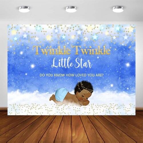 Twinkle Twinkle Little Star Backdrop Shinning Star Glitter Little Star Baby Shower Party Photography Background Decorations Prop