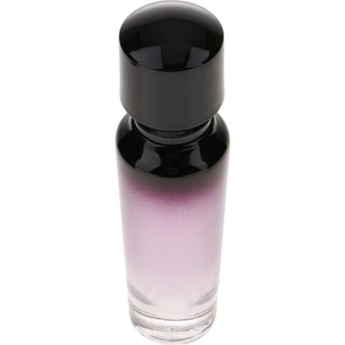 Refillable Travel Clear Container Press Pump Bottle 35ml, Glass Lotion Cream Essential Oil Bottle