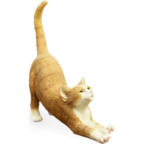 Fashion American Cat Simulation Cat Model Pet Cat Pose Cute Car Crafts Figurines Miniatures Decoration Crafts Murals Accessories