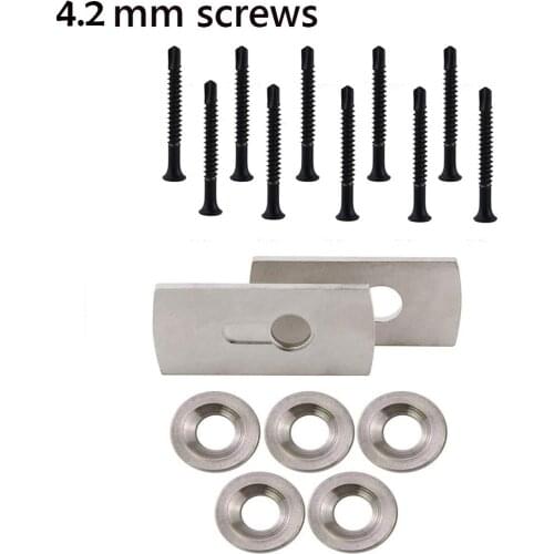 Lock Core Puller Accessories Set, 2 Packs Flange,5pcs Gasket ,10pcs Screws,Lock Puller Nail Puller for Locksmith